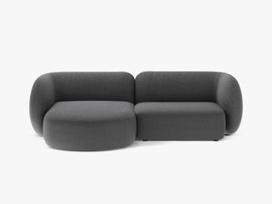 Elegant Corner Sofa with Chaise Lounge & Curved Design W255
