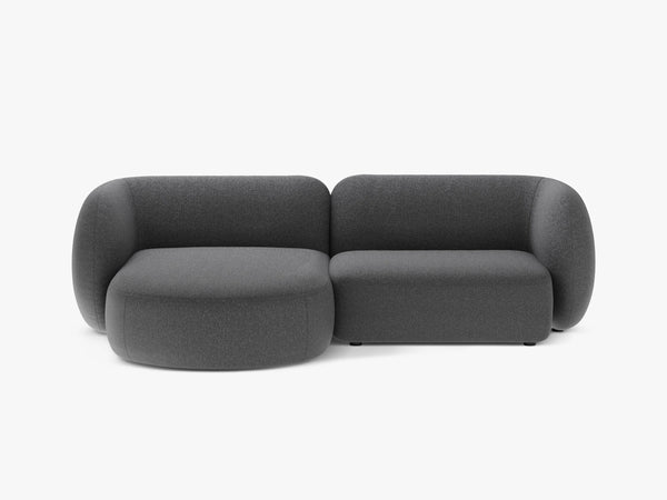 Elegant Corner Sofa with Chaise Lounge & Curved Design W255