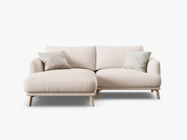 Modern Compact Corner Sofa – Minimalist L-Shaped Upholstered Couch W200
