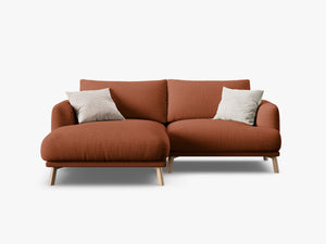 Modern Compact Corner Sofa – Minimalist L-Shaped Upholstered Couch W200