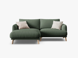 Modern Compact Corner Sofa – Minimalist L-Shaped Upholstered Couch W200