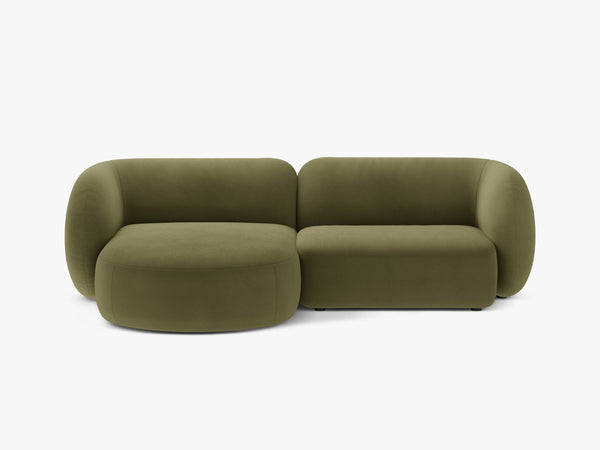 Elegant Corner Sofa with Chaise Lounge & Curved Design W255
