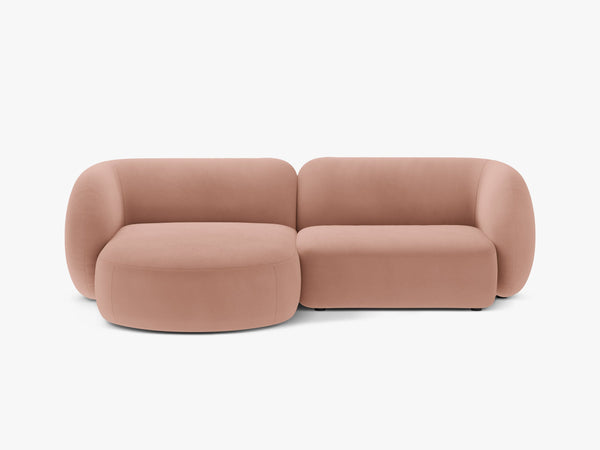 Elegant Corner Sofa with Chaise Lounge & Curved Design W255