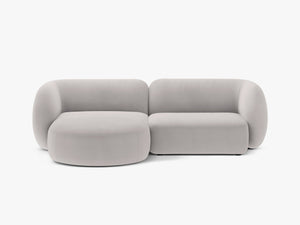 Elegant Corner Sofa with Chaise Lounge & Curved Design W255