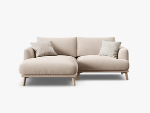 Modern Compact Corner Sofa – Minimalist L-Shaped Upholstered Couch W200