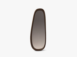 Organic Wall Mirror – Modern Decorative Full-Length Mirror with Walnut Frame