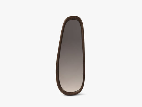 Organic Wall Mirror – Modern Decorative Full-Length Mirror with Walnut Frame