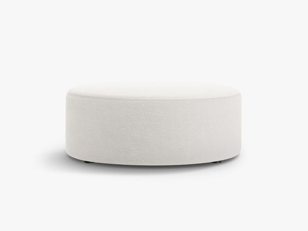 Large Round Pouf – Modern Upholstered Footrest, Coffee Table & Seating
