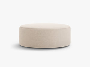 Large Round Pouf – Modern Upholstered Footrest, Coffee Table & Seating
