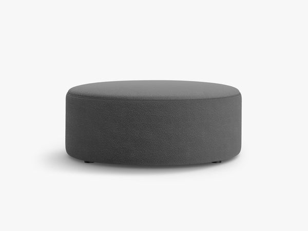 Large Round Pouf – Modern Upholstered Footrest, Coffee Table & Seating