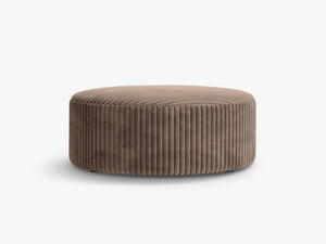 Large Round Pouf – Modern Upholstered Footrest, Coffee Table & Seating