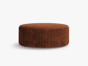 Large Round Pouf – Modern Upholstered Footrest, Coffee Table & Seating