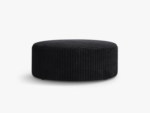 Large Round Pouf – Modern Upholstered Footrest, Coffee Table & Seating