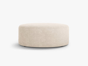 Large Round Pouf – Modern Upholstered Footrest, Coffee Table & Seating