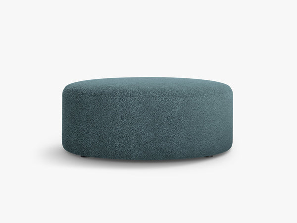Large Round Pouf – Modern Upholstered Footrest, Coffee Table & Seating