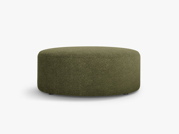 Large Round Pouf – Modern Upholstered Footrest, Coffee Table & Seating