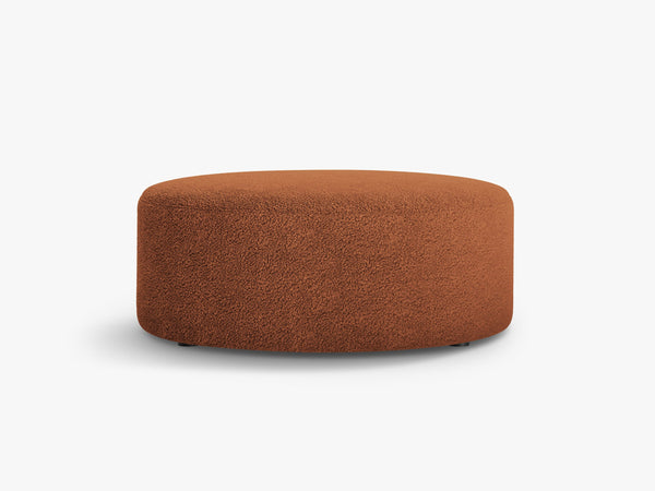 Large Round Pouf – Modern Upholstered Footrest, Coffee Table & Seating