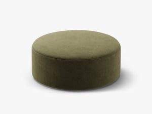 Large Round Pouf – Modern Upholstered Footrest, Coffee Table & Seating