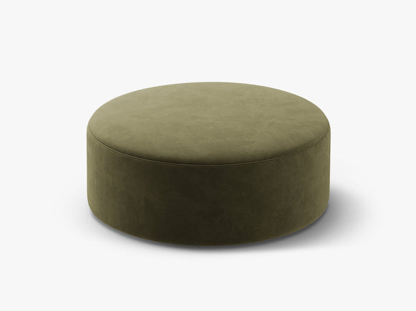 Large Round Pouf – Modern Upholstered Footrest, Coffee Table & Seating