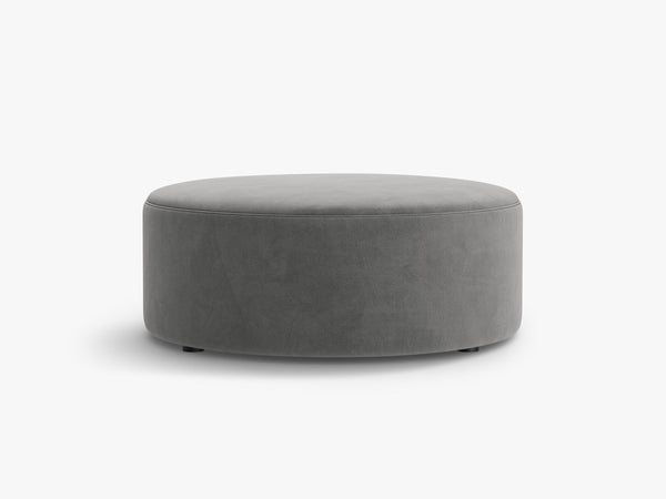 Large Round Pouf – Modern Upholstered Footrest, Coffee Table & Seating