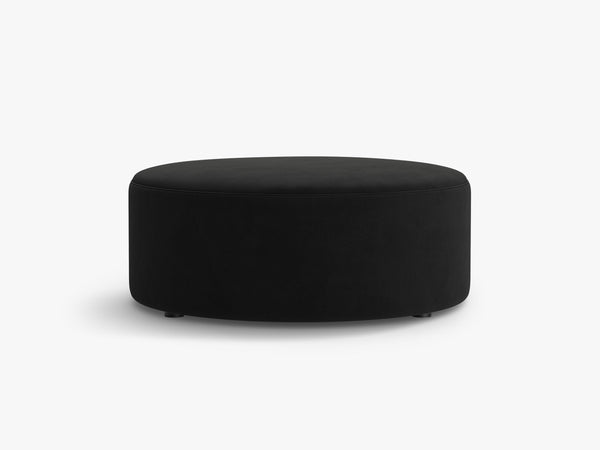 Large Round Pouf – Modern Upholstered Footrest, Coffee Table & Seating