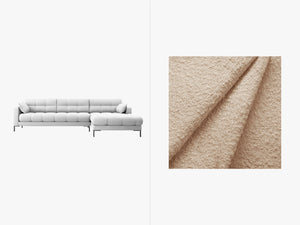 Modern Corner Sofa – Quilted Bubble Design L-Shaped Couch W293