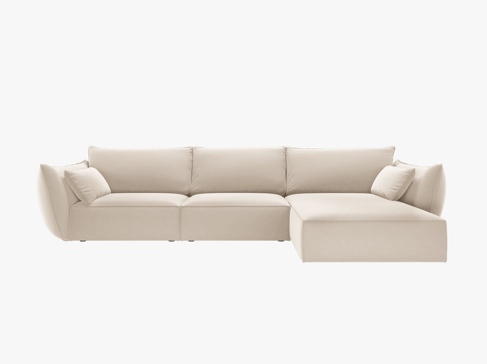 Large Corner Sofa with Deep Seating & Modern Cubic Design W308