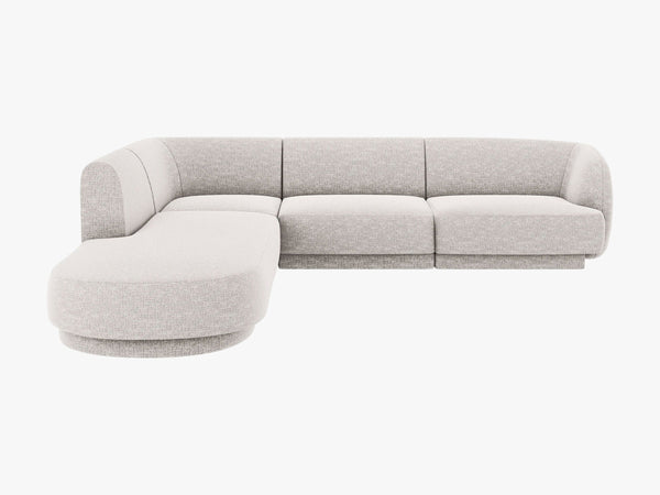 Modular Corner Sofa with Symmetrical Design & Rounded Comfort W255