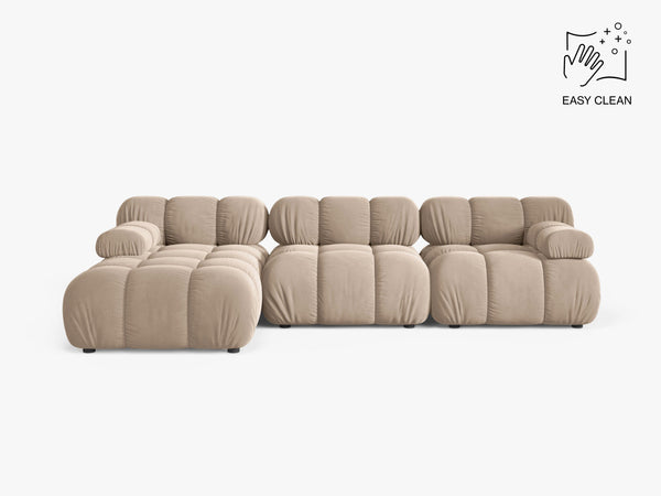 Modular Corner Sofa with Rounded Design & Flexible Layout W282