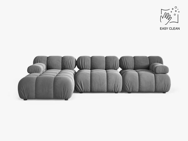 Modular Corner Sofa with Rounded Design & Flexible Layout W282