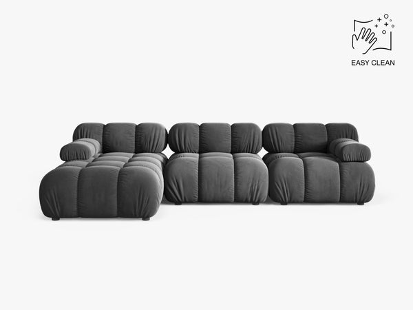 Modular Corner Sofa with Rounded Design & Flexible Layout W282
