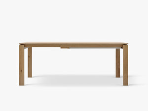 Extendable Wooden Dining Table – Oak Finish with Solid Frame (195–285 cm)