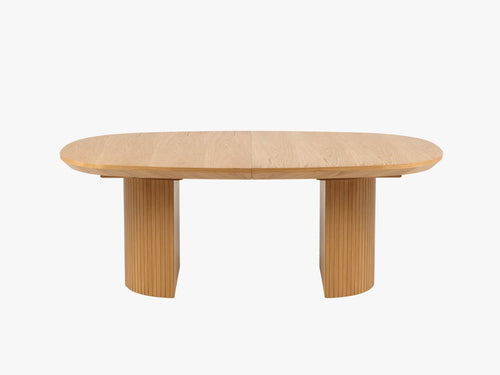 Extendable Dining Table – Modern Oval Wooden Table 8–12 Seater
