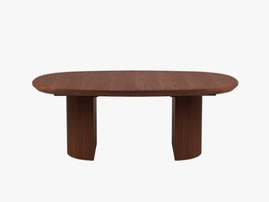 Extendable Dining Table with Rounded Design & Large Capacity
