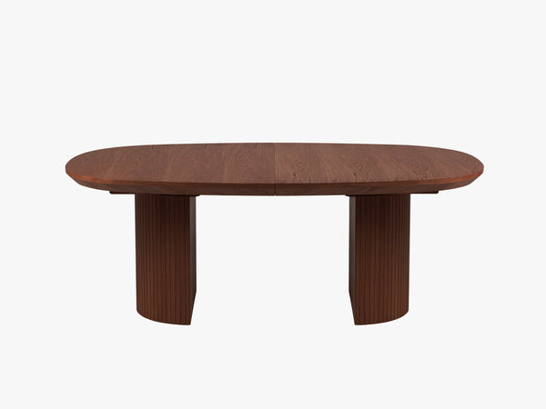 Extendable Dining Table – Modern Oval Wooden Table 8–12 Seater