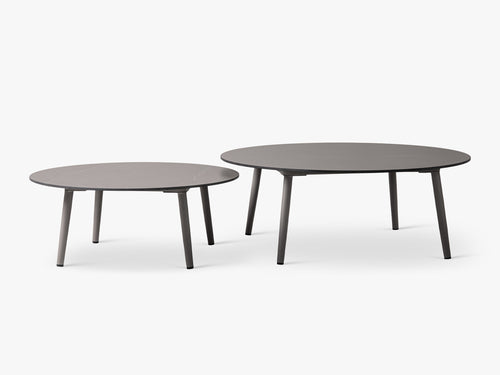 Outdoor Coffee Table Set – Marble-Effect Garden Tables (2-Piece)