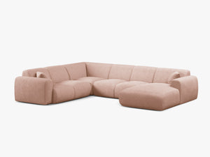 Panoramic Corner Sofa with Curved Design & Spacious Comfort W326