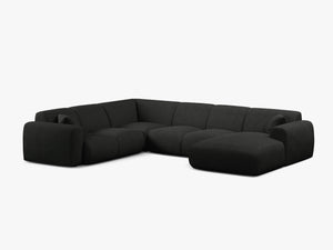 Panoramic Corner Sofa with Curved Design & Spacious Comfort W326
