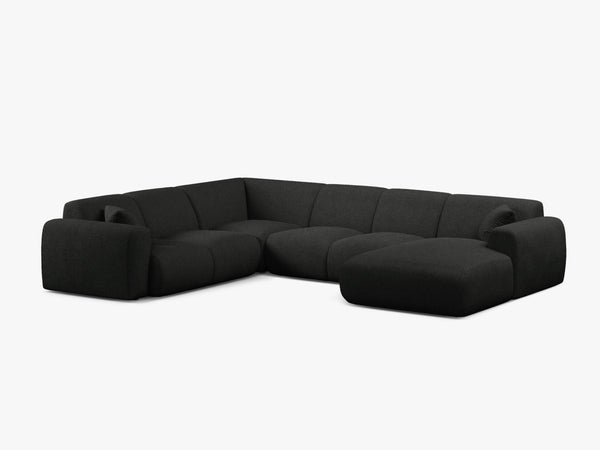 Panoramic Corner Sofa with Curved Design & Spacious Comfort W326