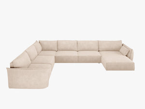 Panoramic Corner Sofa with Deep Seating & Modern Comfort W384