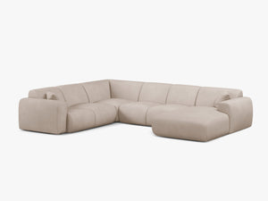 Panoramic Corner Sofa with Curved Design & Spacious Comfort W326