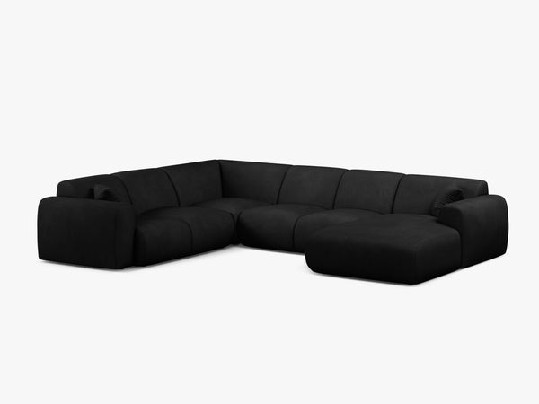 Panoramic Corner Sofa with Curved Design & Spacious Comfort W326