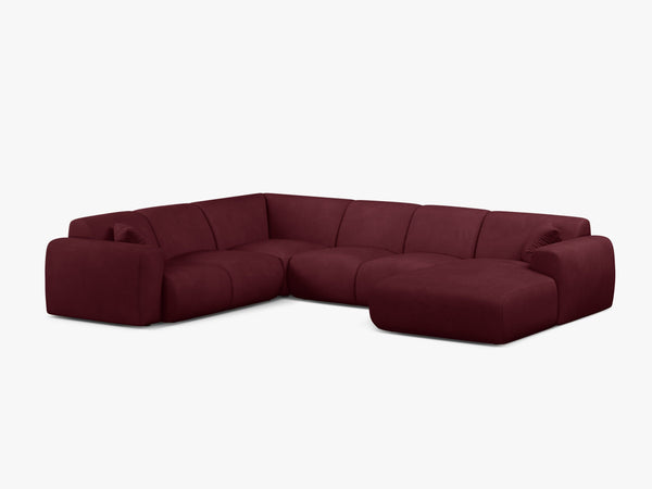 Panoramic Corner Sofa with Curved Design & Spacious Comfort W326
