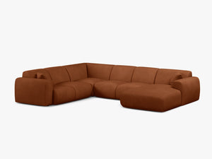 Panoramic Corner Sofa with Curved Design & Spacious Comfort W326