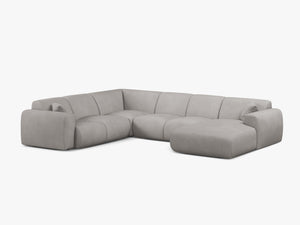 Panoramic Corner Sofa with Curved Design & Spacious Comfort W326