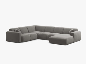 Panoramic Corner Sofa with Curved Design & Spacious Comfort W326