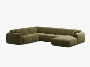 Panoramic Corner Sofa with Curved Design & Spacious Comfort W326