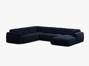 Panoramic Corner Sofa with Curved Design & Spacious Comfort W326