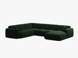 Panoramic Corner Sofa with Curved Design & Spacious Comfort W326