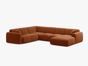 Panoramic Corner Sofa with Curved Design & Spacious Comfort W326